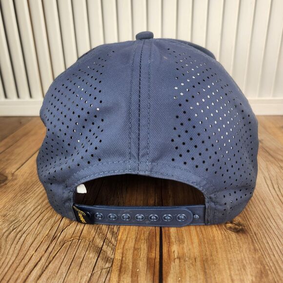 Subaru Gear Colorblock Mountain Snapback Hat Cap Navy Blue Patch Outdoors Hiking - Picture 5 of 11